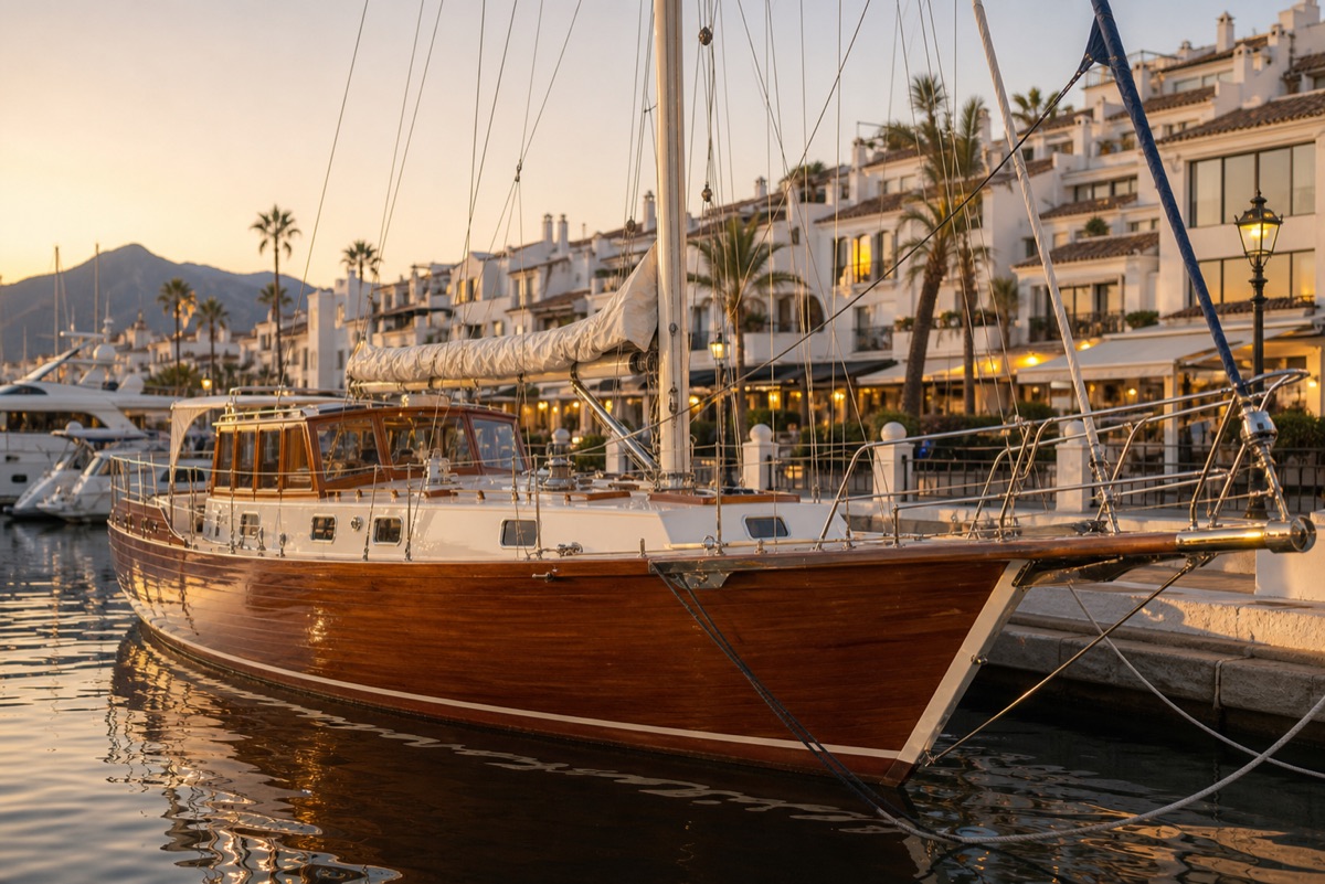 Classic Bruce Roberts Spray yacht