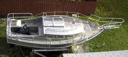 spray 22, boat plans, boat building, boatbuilding, steel