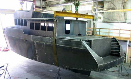 TRAWLER YACHT 55 steel or aluminum boat kit passagemakers 