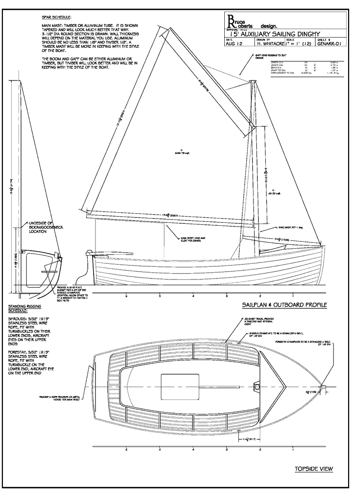 foot sailboat layout