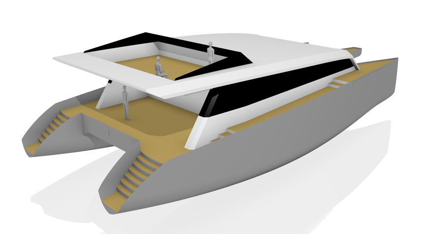 power catamaran hull design